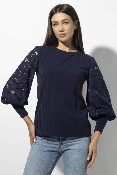 Блуза VIZAVI 676 синий - фото 2