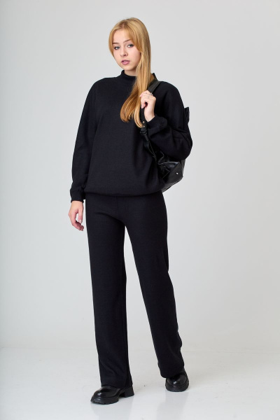 Брюки, джемпер, шапка T&N 7337 черный - фото 1