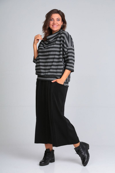 Комплект из свободных свитшота и брюк с складками VIA-Mod 532 - фото 4