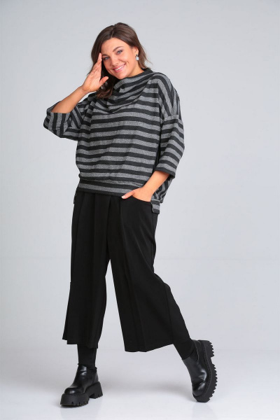 Комплект из свободных свитшота и брюк с складками VIA-Mod 532 - фото 3