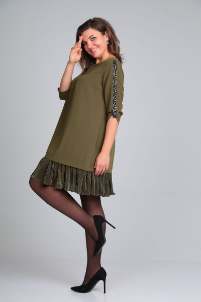Платье Michel chic 2084 хаки - фото 6