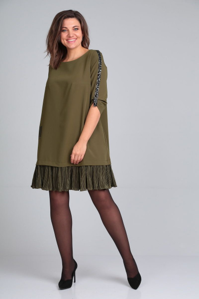 Платье Michel chic 2084 хаки - фото 4