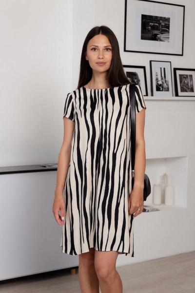 Летнее платье из вискозы и текстиля с принтом Femme & Devur 4877 1.33F(170) - фото 1