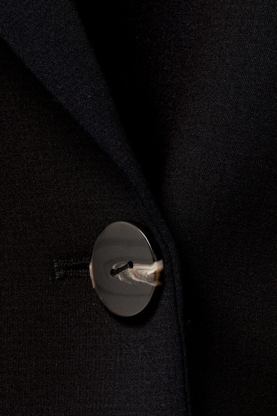 Жакет оверсайз удлиненный из трикотажа для делового стиля Панда 123330w черный - фото 4