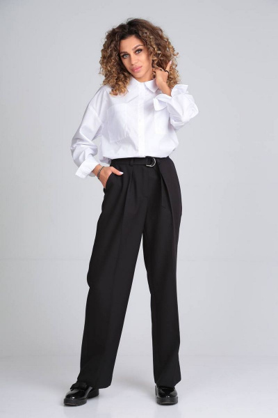 Демисезонная белая рубашка с нагрудными карманами Takka Plus 19-026/1 - фото 4