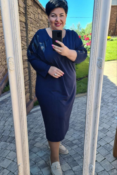 Платье Vittoria Queen 16803 темно-синий - фото 6