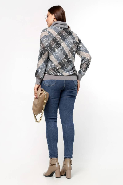 Джемпер La rouge 3248 клетка-(латте) - фото 4