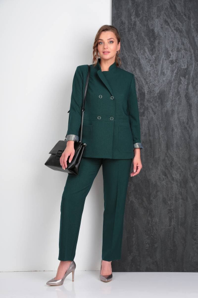 Брюки, жакет Vilena 828 малахит - фото 9