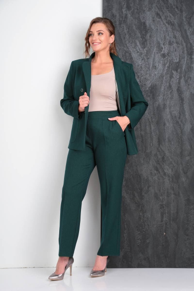 Брюки, жакет Vilena 828 малахит - фото 4