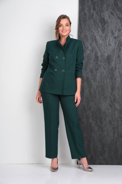 Брюки, жакет Vilena 828 малахит - фото 1