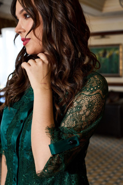 Платье ANASTASIA MAK 971 зеленый - фото 5