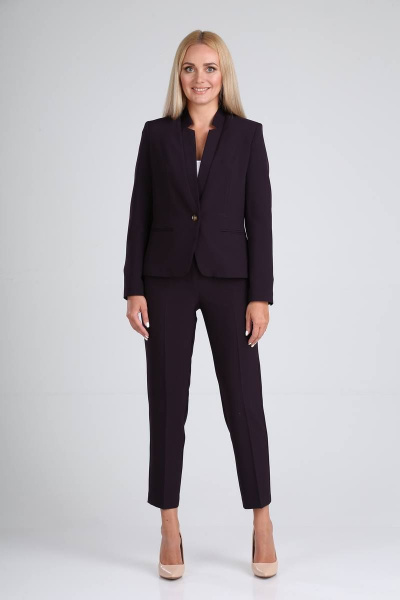 Брюки, жакет Vilena 843 баклажан - фото 1