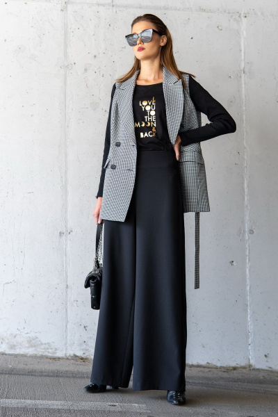 Брюки Luna 068 черный - фото 1