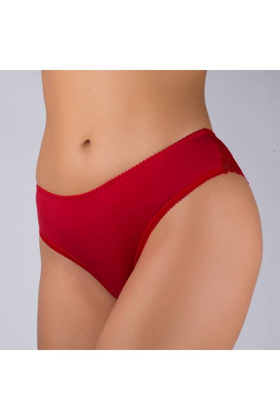 Трусы из эластичного трикотажа с кружевом на спине Verally 1003-4 красный - фото 3