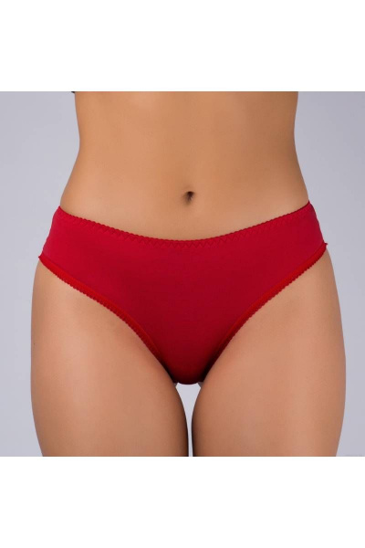 Трусы из эластичного трикотажа с кружевом на спине Verally 1003-4 красный - фото 1