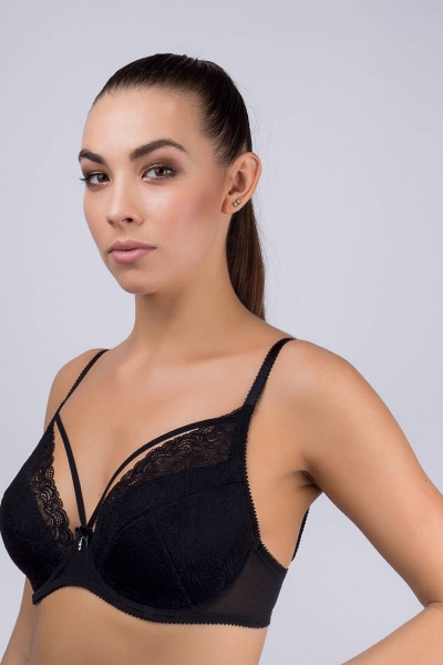 Бюстгальтер черный трикотажный на каждый день Verally 2069-3 черный - фото 3
