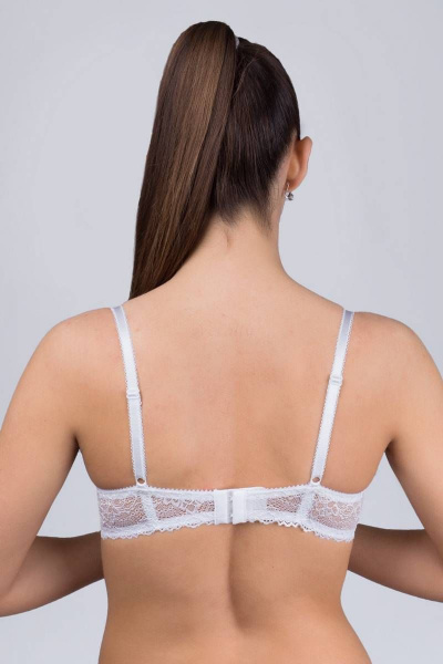 Бюстгальтер белый кружевной с эффектом пуш-ап Verally 209-8 белый - фото 3