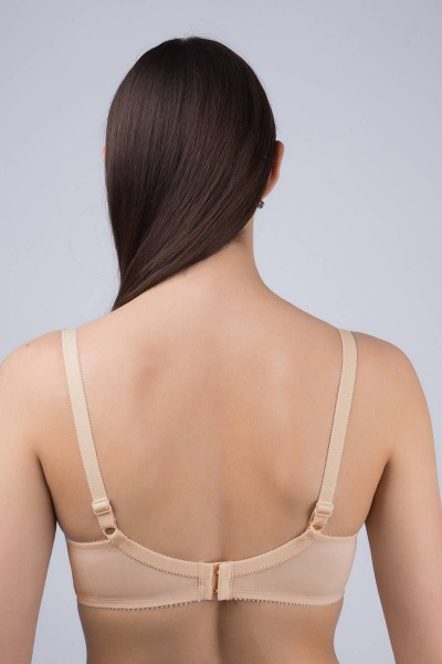 Бюстгальтер бежевый кружевной из эластичного материала Verally 259-7 бежевый - фото 2