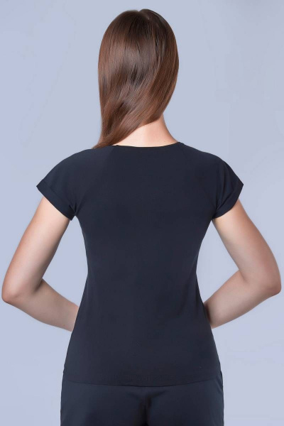 Майка из хлопкового полотна с рукавом реглан Круглогодичная Verally 431П-2 леди на чёрном - фото 2