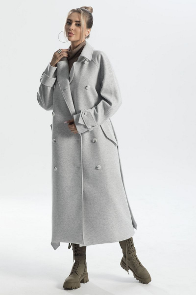 Пальто Golden Valley 7139-1 св.серый - фото 6