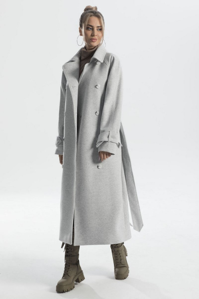 Пальто Golden Valley 7139-1 св.серый - фото 5