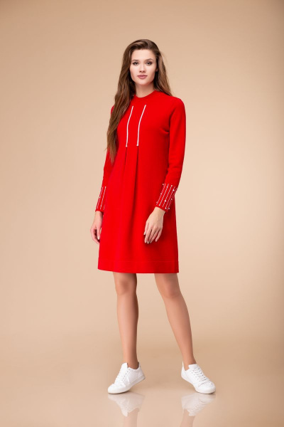 Платье Barbara Geratti С2686BG красный/молочный - фото 1