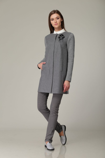 Кардиган Barbara Geratti С3533BG серый/черный/ - фото 1