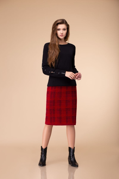 Юбка Barbara Geratti С8109BG красный/черный - фото 1