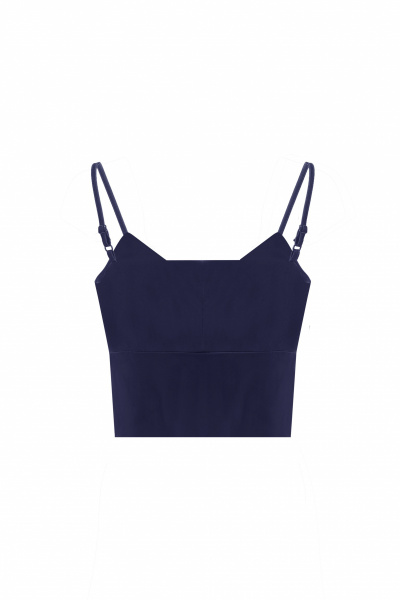 Топ нарядный из текстиля для летних образов Elema 2К-10996-1-170 синий - фото 2