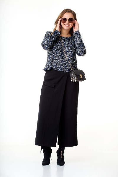 Жакет и кюлоты из текстиля, стильный демисезонный комплект Taita plus 2233/1 - фото 4