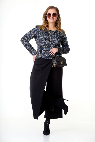 Жакет и кюлоты из текстиля, стильный демисезонный комплект Taita plus 2233/1 - фото 3