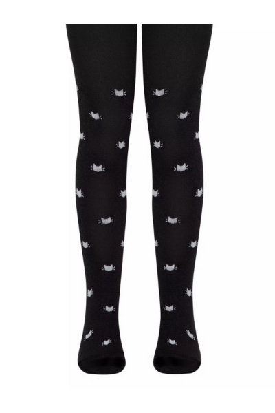 Детские демисезонные трикотажные колготки из хлопка CONTE Conte-kids_TIP-TOP_567 черный - фото 1