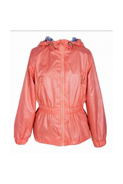 Куртка демисезонная с капюшоном и поясом на резинке Bell Bimbo 161147 коралл - фото 1