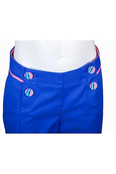 Летние синие хлопковые шорты с манжетами Bell Bimbo 161166 синий - фото 3