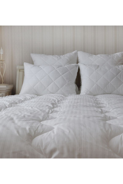 Всесезонное сатиновое одеяло из пухa 205х172 Файбертек ЛП.2.01 - фото 1