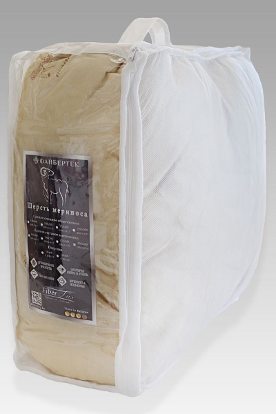 Одеяло домашнее из хлопка с шерстью 220x200 см Файбертек ШМ.2.05.П - фото 3