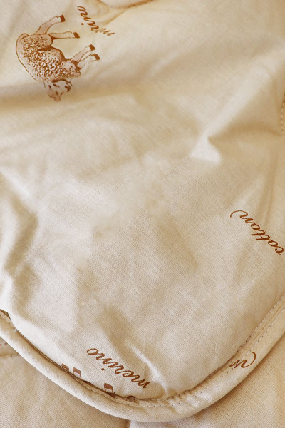 Одеяло домашнее из хлопка с шерстью 220x200 см Файбертек ШМ.2.05.П - фото 2