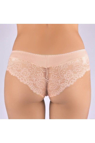 Трусы из хлопкового трикотажа с кружевной аппликацией Verally 190-3 серебристый пион - фото 2