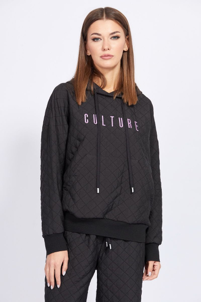 Брюки аллигаторные из костюмно-плательной ткани EOLA 2301 черный - фото 4