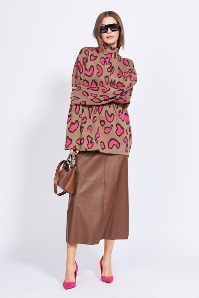 Джемпер EOLA 2309 пятна_малина - фото 7