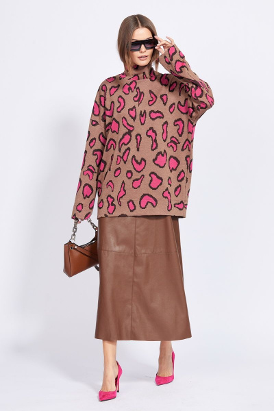 Джемпер EOLA 2309 пятна_малина - фото 6