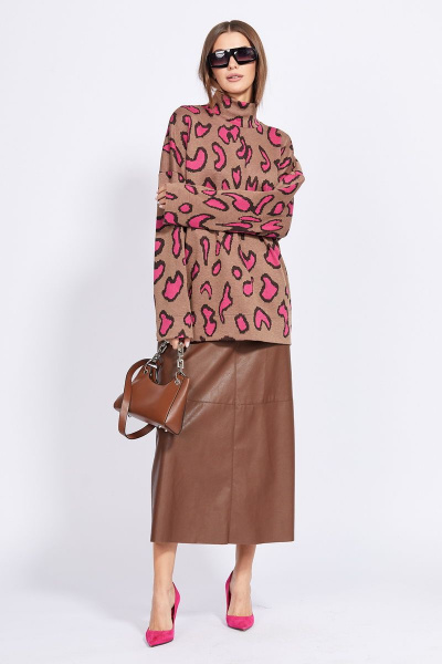 Джемпер EOLA 2309 пятна_малина - фото 5