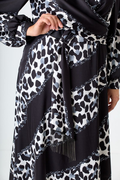 Платье ANASTASIA MAK 1054 серый_мультиколор - фото 8