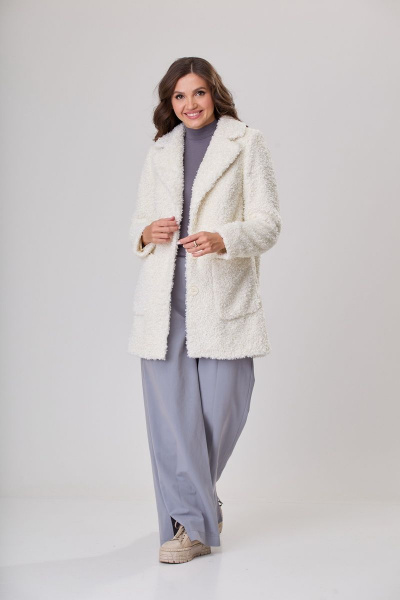 Полупальто БелЭльСтиль 825-1 88 22 молочный - фото 6