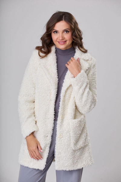Полупальто БелЭльСтиль 825-1 88 22 молочный - фото 2