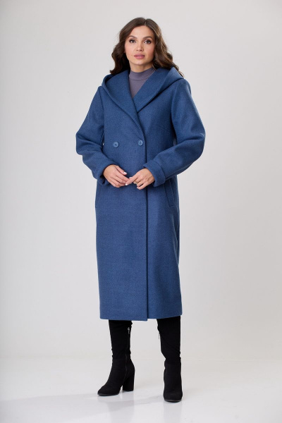 Пальто БелЭльСтиль 838-1 92 22 синяя-лазурь - фото 3