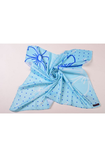 Шаль 90x90 см голубой текстиль круглый год TrendCorner 1-18-11-226 1365 - фото 1