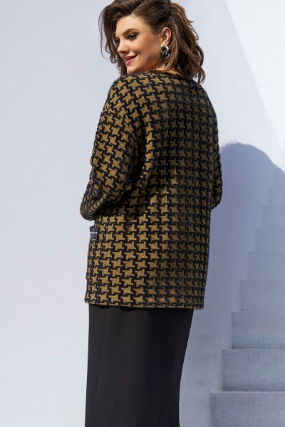 Джемпер, платье Vittoria Queen 16933 гусиная_лапка+черный - фото 3