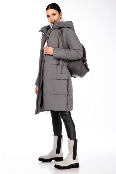 Полупальто Beautiful&Free 4104 серый - фото 3