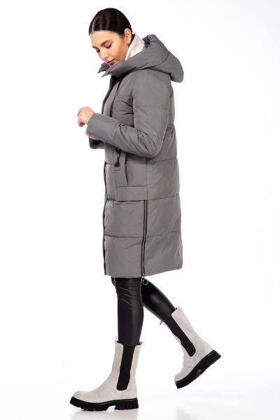 Полупальто Beautiful&Free 4104 серый - фото 4